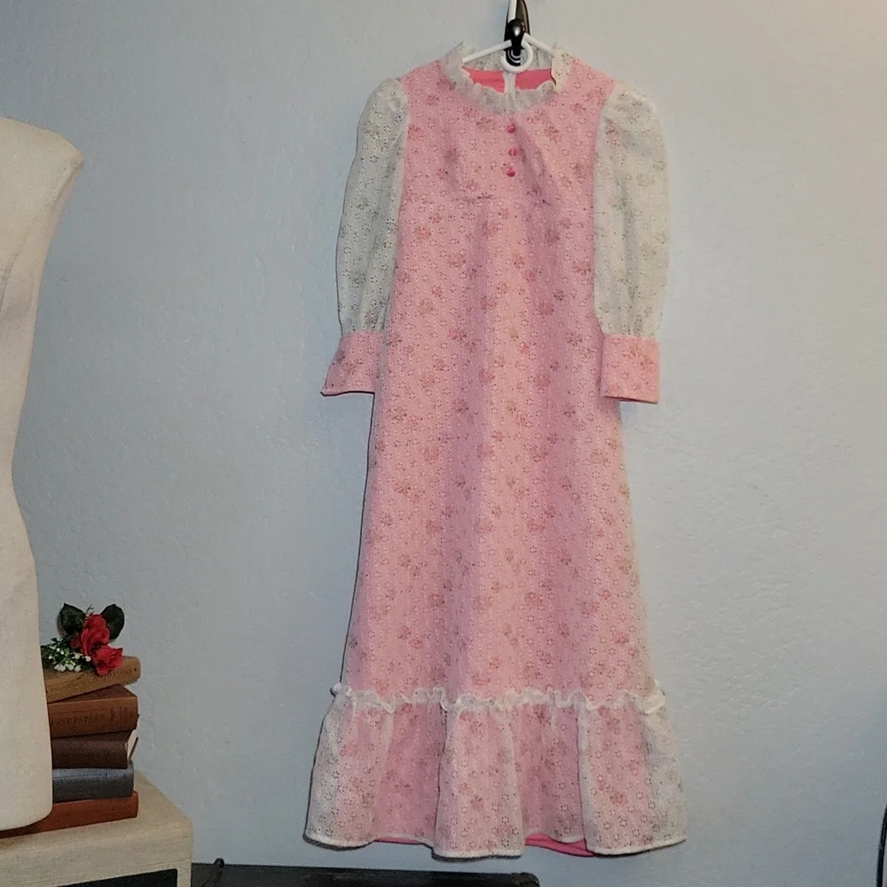 VINTAGE Handmade 70s Layered Dress Child's 10